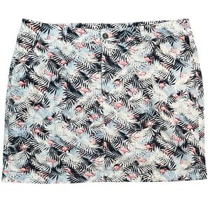 CJ Banks Skort 22W Flamingo Palm Print Tropical Golf Athletic Casual Skirt Short